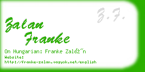 zalan franke business card